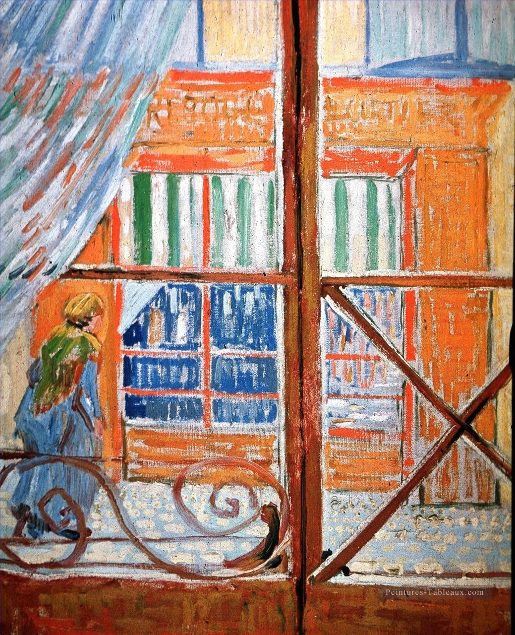 Une boutique de boucherie vu d’une fenêtre Vincent van Gogh Peintures à l'huile
